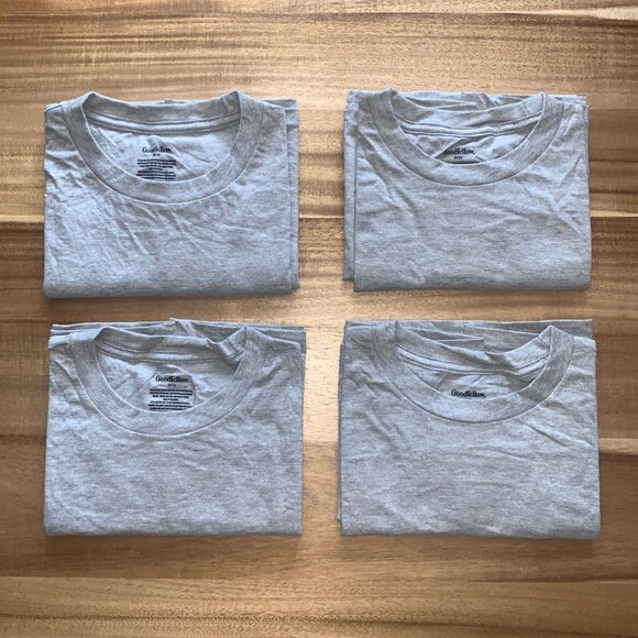 Goodfellow & Co Mens Gray Crewneck Short Sleeve T-Shirt 4-Pack Size Medium - Picture 1 of 12